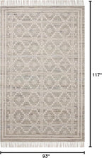 Loloi Angela Rose Rivers Collection RIV-02 Lagoon/Ivory 7'-9" x 9'-9" Reversible Area Rug