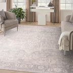 Nourison Home Astra Machine Washable Grey 9' x 12' Area Rug - Easy Clean, Non Shedding, Bed Room, Living Room, Dining Room, Kitchen (9' x 12')