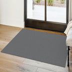 Small Braided Rugs 2x3 Ft Area Rugs for Entryway Boho Washable Rug Non Slip Rubber Backed Throw Rugs Woven Door Mat Indoor Entrance Front Door Rugs for Foyer Kitchen, Dark Grey/Grey