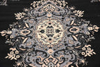 Unique Loom Reza Collection Traditional Persian Style Area Rug, 8' 0" x 8' 0", Black/Beige