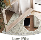 jinchan Fiora Hallway Runner Rug 3x8 Washable Runner - Vintage Floral Non Slip Low-Pile Soft Thin Faux Wool Kitchen Rug Distressed Carpet for Farmhouse Bedroom Laundry Room(3x8ft, Taupe)