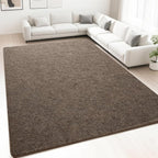 HQAYW 4x6 Area Rugs for Living Room Bedroom, Modern Thickened Memory Foam Soft Rug, Indoor Low Pile Minimalist Washable Non Slip Carpets for Kids Girls Boys Nursery Dorm Home Decor, Brown