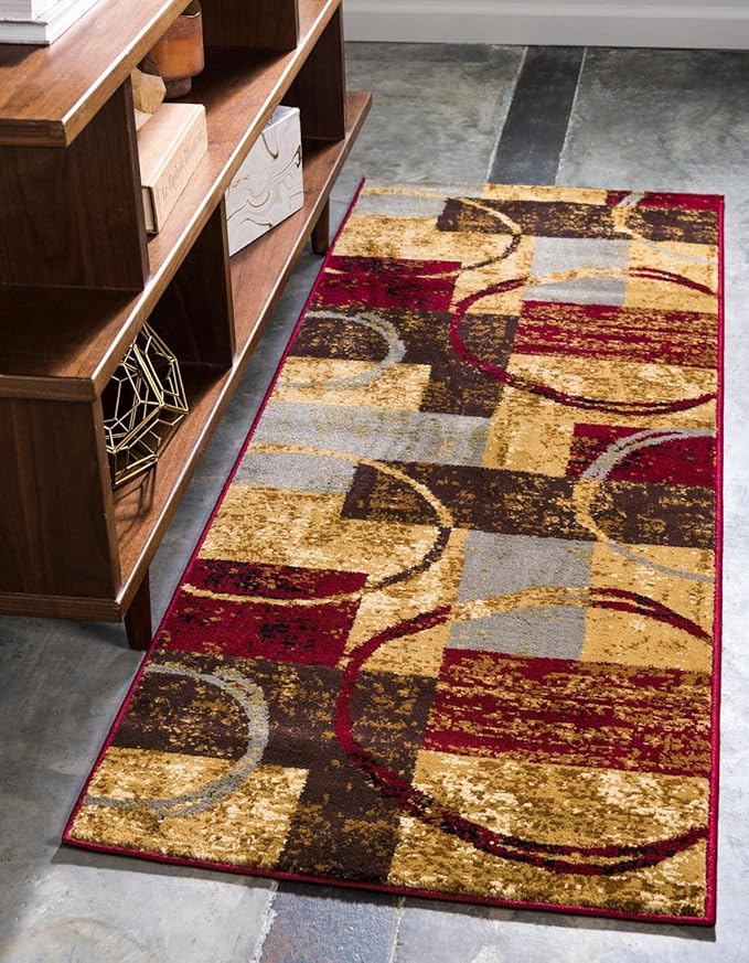 Unique Loom Barista Collection Area Rug - Kouillou (2' 2" x 3' 11" Runner, Multi/Brown)