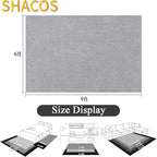 SHACOS Soft Cozy Fluffy Arch Pattern High Low Pile Area Rugs 6'x9' Large Non Slip Washable Modern Geometric Rug Scandinavian Minimalist Carpet for Living Room Bedroom Dining Room, Light Grey