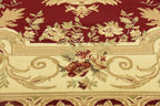 Unique Loom Versailles Collection Traditional Classic Floral Motif Area Rug (7' 0 x 10' 0 Rectangular, Burgundy/ Ivory)
