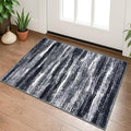 Modern Abstract Entryway Rug Indoor 2x3 Washable Rug Non-Slip Soft Small Area Rug Black Grey Kitchen Mats Thin Print Faux Wool Floor Carpet Throw Rugs for Entrance Bedroom