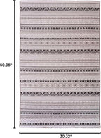 Alfa Rich 3x5 White Black Gray Washable Area Rugs for Living Room Bedroom Kitchen Decor Runner