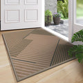 Front Door Mat 17''x30'', Non Slip Absorbent Muddy Dirt Resist Washable Low-Profile Indoor Doormat,Easy Clean Welcome Entryway Door Mats, Brown
