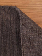 Hand Knotted Loom Wool ECO-Friendly Area Rugs - 4'x6', Rectangle, Charcoal Color, Solid Plain Design, High Pile Handmade Anti Skid Area Rugs for Living Room, Bed Room (L00111)