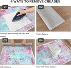 Modern Abstract Runner Rug 2x5, Machine Washable Blush Pink Sky for Girls Bedroom Ofiice Runner Non-Slip, Soft Hallway Rug Runner Thin Print Faux Wool Carpet for Entryway, Kitchen
