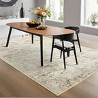 Toneed Abstract Area Rug Modern Washable Rug Soft Non Slip Rug Low Pile for Bedroom Living Room Dining Room Beige 8x10 Feet