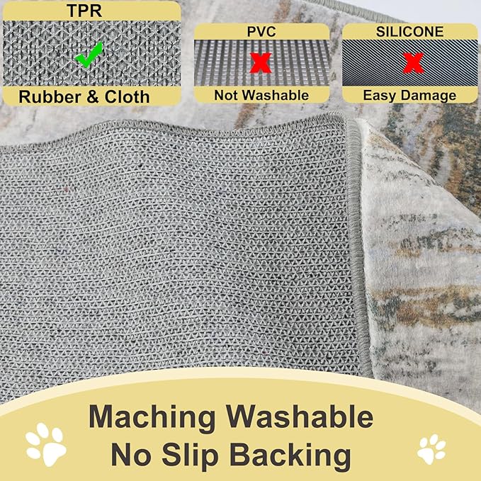 COMSLE Door Mat Soft Absorbent Indoor Front Entryway Rug Machine Washable Entrance Mats for Muddy Paws Non Slip Throw Rugs 32" x 48" Doormat for Inside Foyer Bedroom - Yellow