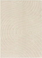 LUXE WEAVERS Modern Geometric Wave Cream 6x9 Area Rug