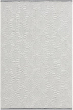 LUXE WEAVERS Modern Farmhouse White 8x10 Washable Area Rug, Anti-Slip Diamond Pattern Carpet