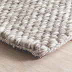 Dash and Albert Loggia Grey Handwoven Wool Rug, Runner-2.5 X 8 Feet, Grey Solid Pattern - Premium Luxury Hotel Quality Soft Breathable Hypoallergenic Machine Washable Easy Care All Season