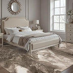 Abstract 9x12 Area Rugs: Modern Washable Rug for Living Room Bedroom Dining Room Indoor - Thin Low Pile Non-Slip Large Carpet - Beige Brown