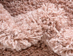 Unique Loom Davos Shag Collection Area Rug - Solid (4' 1" Round, Dusty Rose)