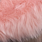Latepis 3x5 Faux Fur Sheepskin Rug for Living Room, Fuzzy Rugs for Teen Girls Bedroom, Dorm, Luxury Room Decor, Pink Fur Rugs, Rectangle