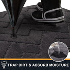 PURRUGS Dirt Trapping Door Mat 24" x 59", Non-Slip Machine Washable Entry Rug, Shoe Scraper, Dog Doormat, Super Absorbent Welcome Mat for Front & Back Door, Muddy Wet Shoes & Paws, Charcoal