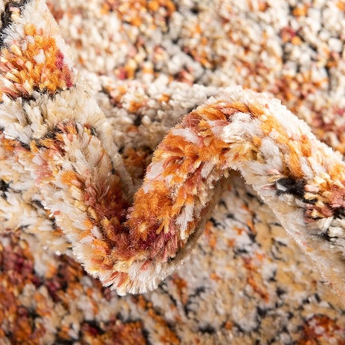 Unique Loom Isabella Collection Area Rug - Adjani (2' 7" x 10' Runner, Rust Red/ Black)