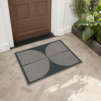 Lahome Rainbow Indoor Door Mat, 20"x32" Small Black Rugs for Entryway Kitchen Neutral Area Rug, Farmhouse Non Slip Non Shedding Lightweight Floor Carpet for Front Porch