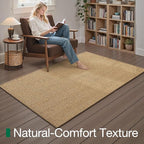 LUMI Handwoven Sisal Door Mat, Non-Slip Durable Entryway Mat, Welcome Front Doormat, Solid Floor Mats for Entrance, 32"x48", Herringbone Sisal