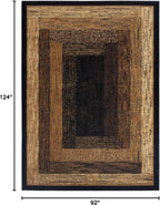 Home Dynamix Royalty Vega Contemporary Geometric Area Rug, Black/Beige, 7'8"x10'4"
