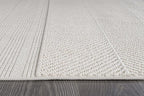 Beverly Rug Micro Loop Large Area Rug White 9x12 Modern Luxury Boho Geometric Durable Indoor Area Rugs for Living Dining Room Office Stain Resistant Non Shedding Casual Indoor Carpet White 9 x 12