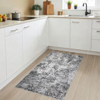 Area Rug Living Room Rugs - 3x5 Large Soft Indoor Neutral Modern Abstract Low Pile Washable Rug Carpet for Bedroom Dining Room Farmhouse Home Office - Grey