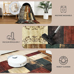 DweIke Washable Area Rugs for Living Room, 5x7 Soft Bedroom Rugs, Geometric Print Non-Slip Modern Rug, Stain Resistant Throw Carpets for Office Nursery Dining Room Home Dorm Decor, Colorful