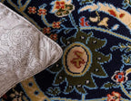 Unique Loom Espahan Collection Area Rug - Cape Cod (7' 10" Round, Navy Blue/ Black)