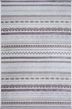 Alfa Rich 3x5 Gray Off White Washable Area Rugs for Living Room Bedroom Kitchen Decor Cotton Runner