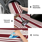 KOZYFLY Striped Outdoor Rug Red and White 27.5x43 Inches Front Door Rug Christmas Woven Area Rug Washable Indoor Doormats Entrance Mat for Holiday Kitchen Entryway Patio Front Porch