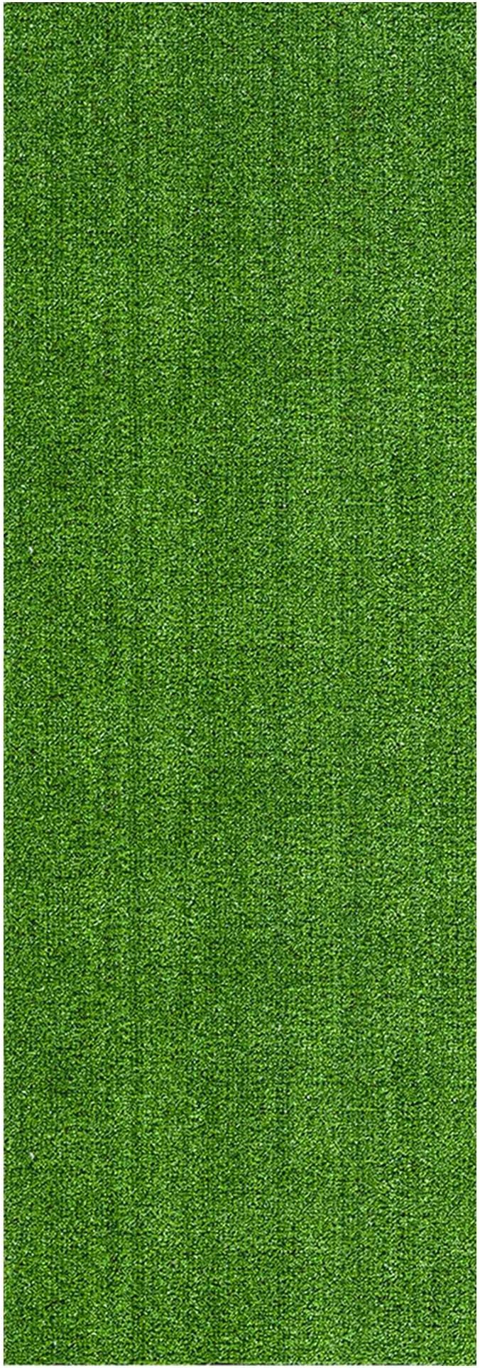 Ottomanson Artificial Grass Turf 2'7" x 23' Indoor Outdoor Faux Grass Rug with Drainage Holes, Customizable with Extra Long Size Options, Perfect for Patio Lawn Balcony Weddings Photoshoot Backdrop