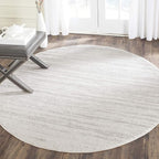 SAFAVIEH Adirondack Collection Area Rug - 6' Round, Cream & Purple, Modern Ombre Design, Non Shedding & Easy to Clean, Ideal for Living Room, Bedroom, Office, Dining Space (ADR113L)