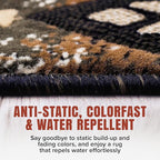 YHSF South West Native American Area Rug C318 - Easy Clean, Thick, Soft, Durable Native Tribal American Indian Inspired Rug for Bedroom/Living Room and More - Sage Green, 5 Feet x 7 Feet