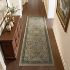 Vintage Medallion 2x5 Runner Rugs for Hallways Non Slip Machine Washable, Low Pile Lightweight Carpet Runner for Entryway/Kitchen/Bathroom/Corridor/Laundry Room, Multi Brown/Green