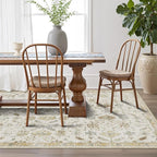 LUMI 4x6 Washable Area Rug for Living Room, Ultra Soft Traditional Vintage Rugs Non Slip with Rubber Backing, Low Profile, High Traffic, Stain Resistant Carpets, Ideal for Bedroom, Dining Room, Indoor