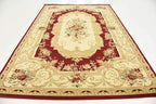 Unique Loom Versailles Collection Traditional Classic Floral Motif Area Rug (7' 0 x 10' 0 Rectangular, Burgundy/ Ivory)