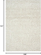 Abani Beige Cheetah Print Area Rug Rugs, Arto Collection - Contemporary Durable Accent Rug (8'11"'x12')