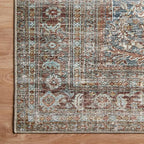 Loloi Chris Loves Julia Jules Collection JUL-05 Lagoon/Brick 8'-6'' x 11'-6'', .13" Pile Height, Area Rug