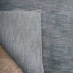 Hand Knotted Loom Wool ECO-Friendly Area Rugs - 10'x13', Rectangle, Light Blue Color, Solid Plain Design, High Pile Thick Handmade Anti Skid Rugs for Living Room (L00111)