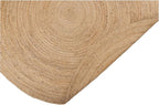 REDEARTH · Round Area Rug - Hand Woven Braided 100% Natural Jute - Artisan Made Reversible Boho Jute Rugs for Bedroom - Kitchen - Living Room - Farmhouse - Aesthetic Home Decor (8' Feet - Natural)