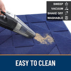 OLANLY Door Mats Indoor, Non-Slip, Absorbent, Dirt Resist, Entrance Washable Mat, Low-Profile Inside Entry Doormat for Entryway (71x47 inches, Navy)