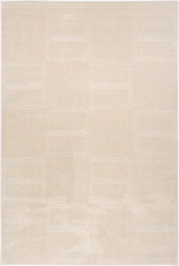 Nourison Home Nordic Taupe 4' x 6' Area Rug - Easy Clean, Non Shedding, Bed Room, Living Room, Dining Room, Kitchen (4' x 6')