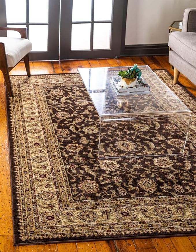 Unique Loom Voyage Collection Traditional Oriental Classic Intricate Design Area Rug (2' 2 x 3' 0 Rectangular, Brown/Ivory)