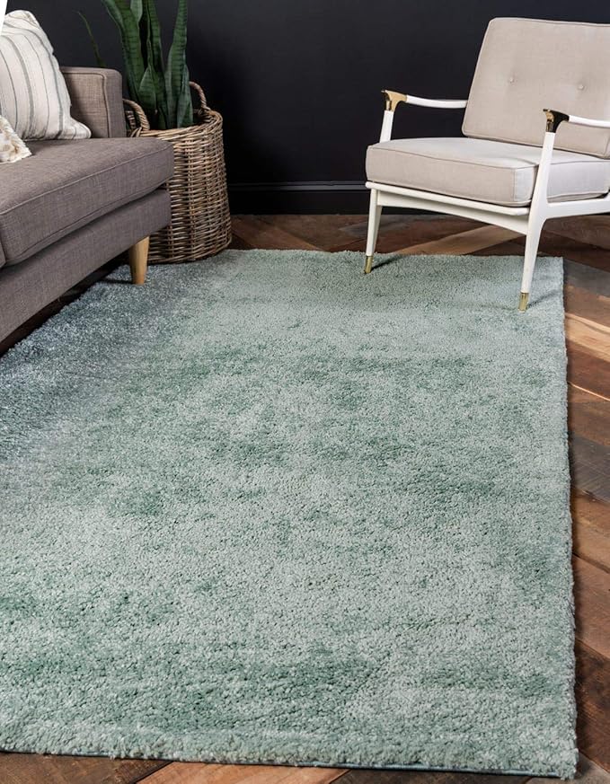 Unique Loom Solo Collection Area Rug - Calabasas (2' 2" x 3' 1" Rectangle, Light Blue)