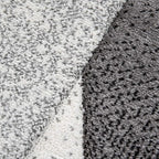 Paco Home Modern Area Rug Bordered with Geometric Pattern Grey Anthracite with Contour Cut, Size: 2' x 3'7"