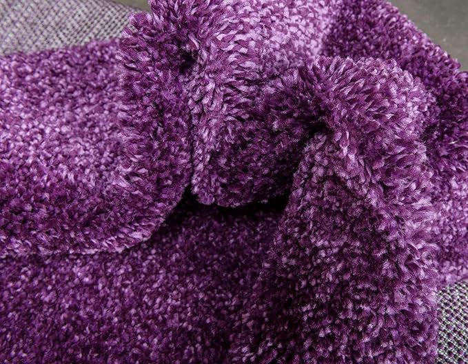 Unique Loom Solo Collection Area Rug - Calabasas (2' 2" x 13' 1" Runner, Violet)