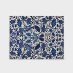 EVERGRACE Area Rugs for Living Room 8x10, Boho Floral Faux Wool Indoor Outdoor Rugs, Washable Rugs for Bedroom Dining Room Entryway Kitchen, Low Pile Floor Mat Carpet for Home Decor, Celtic Blue